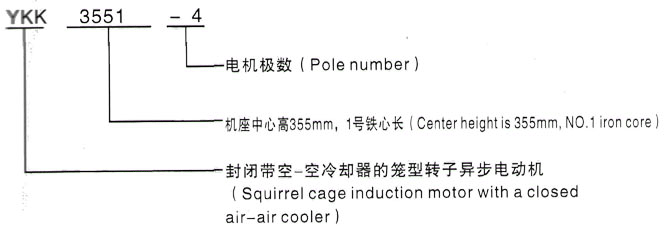 YKK系列(H355-1000)高压YKK6303-2三相异步电机西安泰富西玛电机型号说明